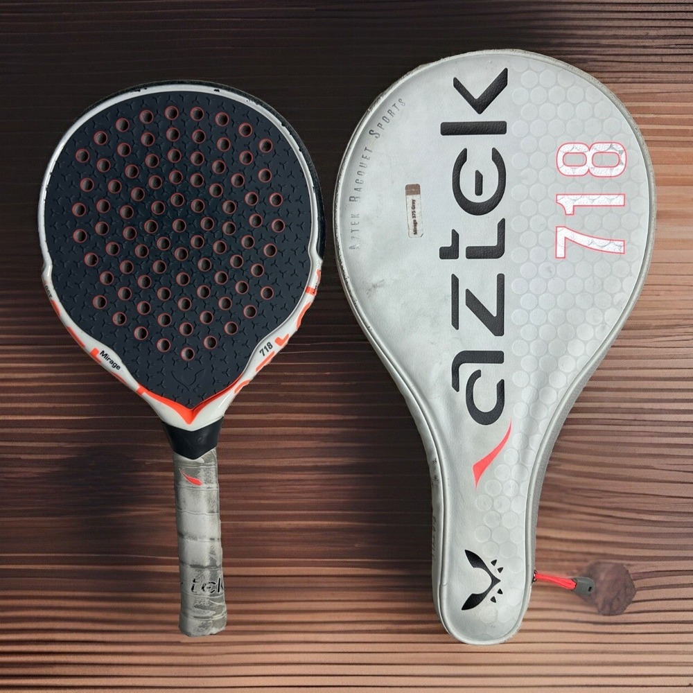 Aztek Mirage 718 Platform Tennis Paddle & Case Bag USA 375g 13.2oz Control Core